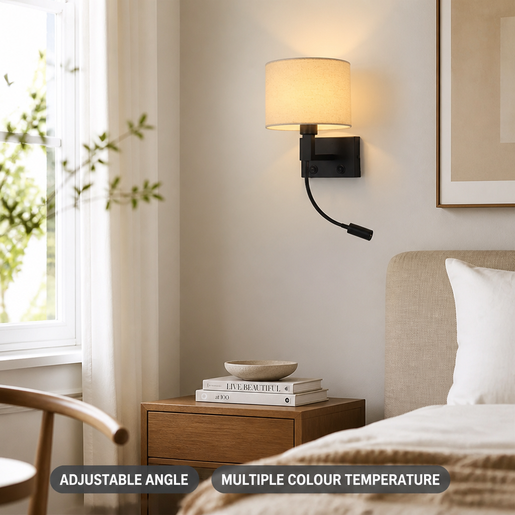 Scandinavian Fabric Adjustable Wall Sconce