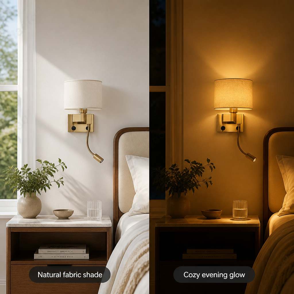 Scandinavian Fabric Adjustable Wall Sconce