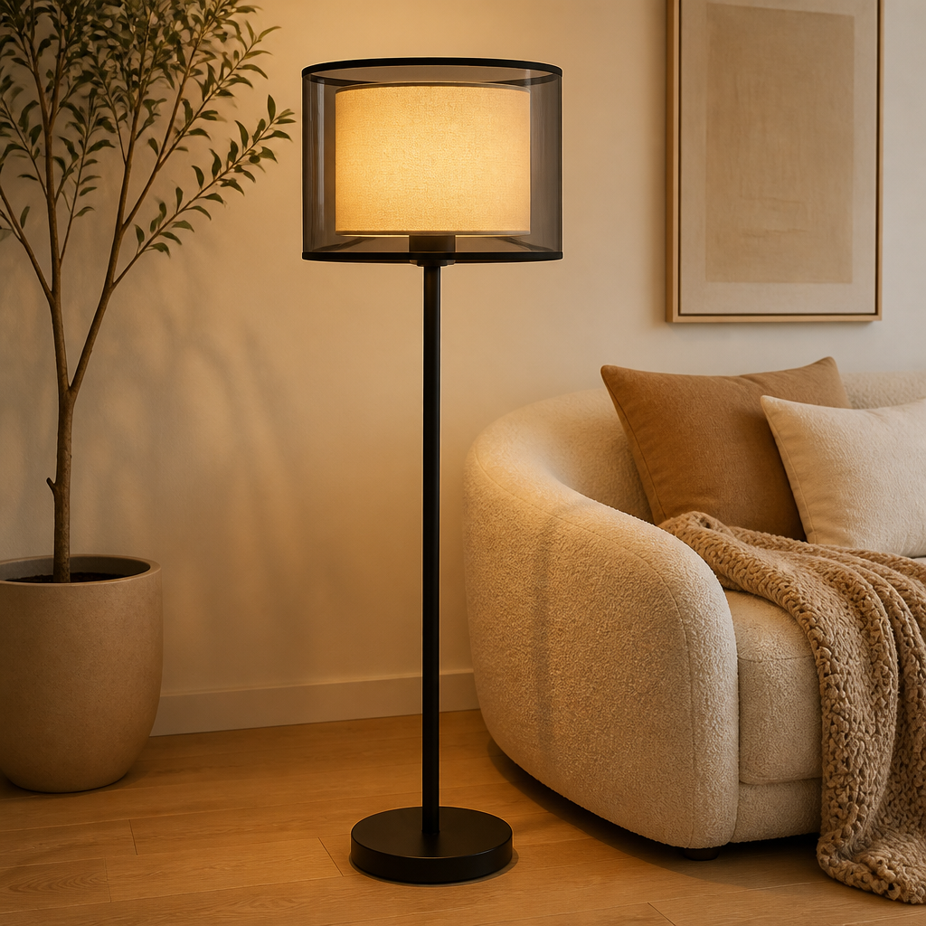 Scandinavian Fabric LED Floor Lamp