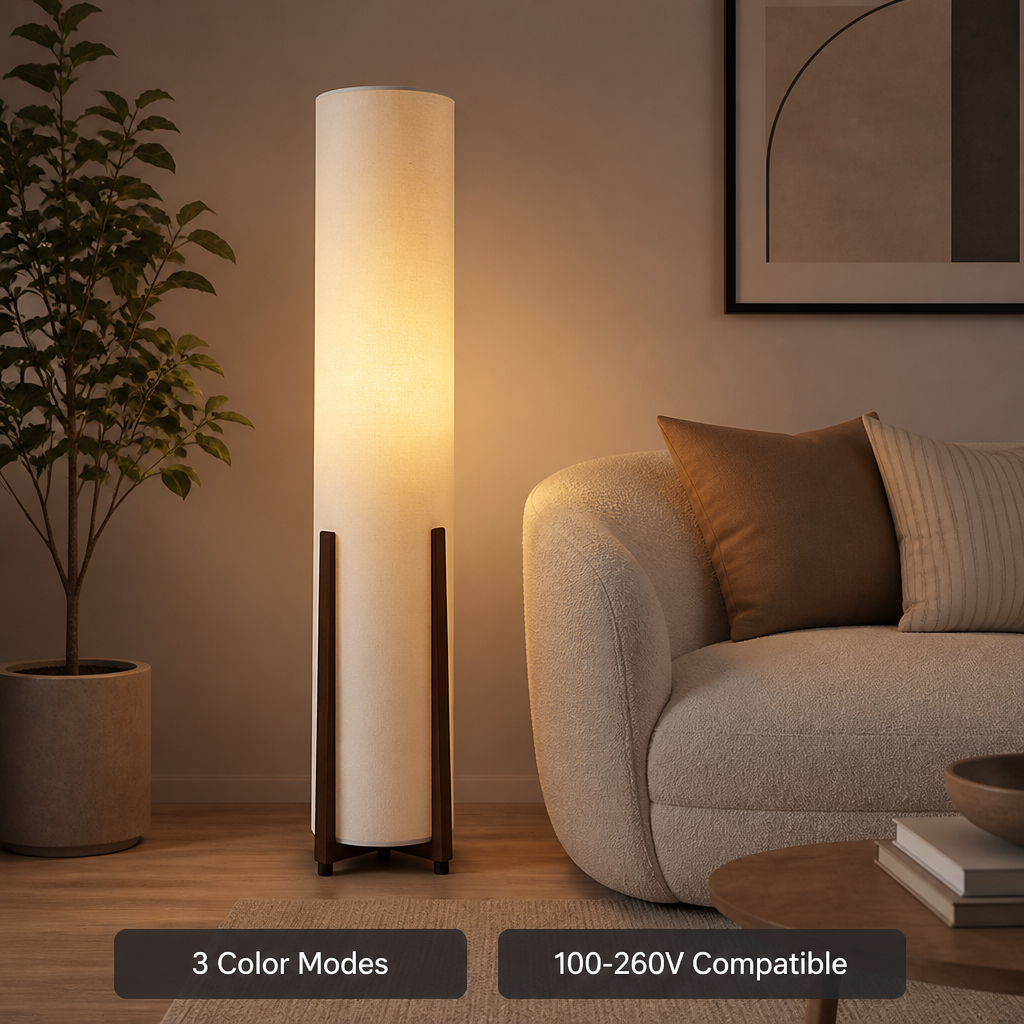 Scandinavian Fabric LED Floor Lamp