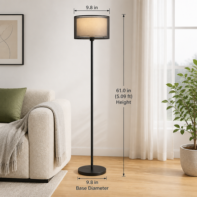 Scandinavian Fabric LED Floor Lamp
