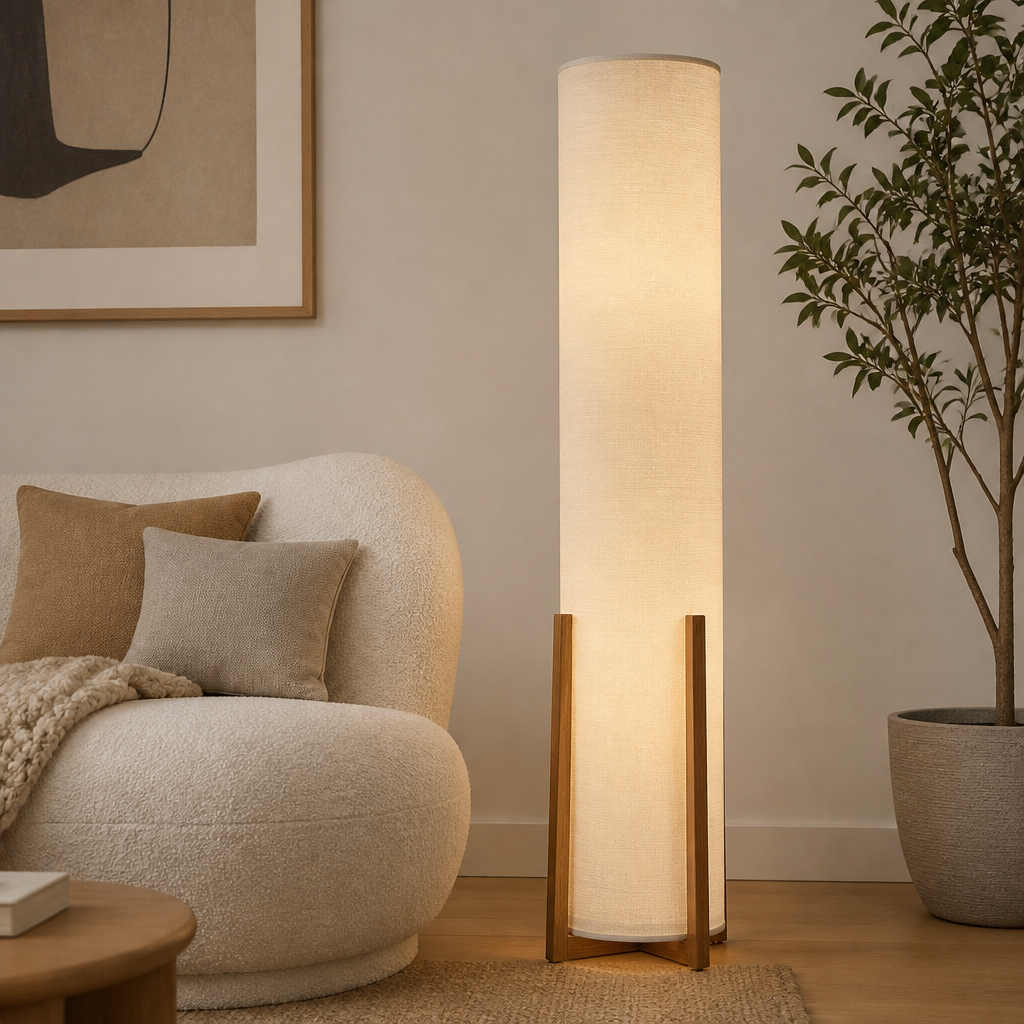 Scandinavian Fabric LED Floor Lamp