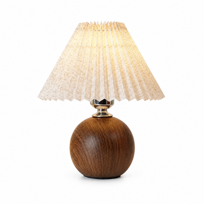 Scandinavian Fabric LED Pleated Shade Table Lamp