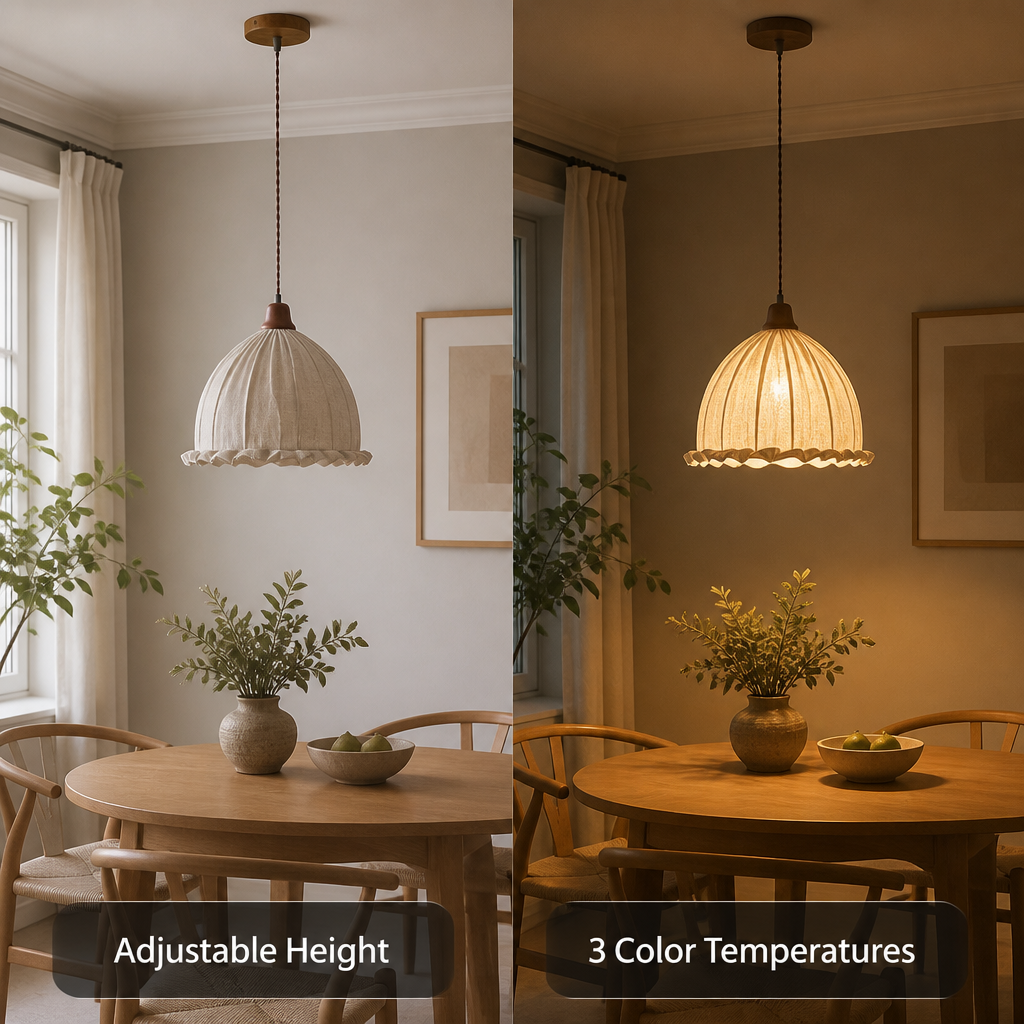 Scandinavian Fabric Pendant Light