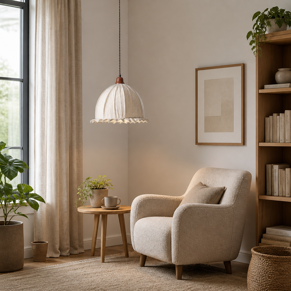 Scandinavian Fabric Pendant Light