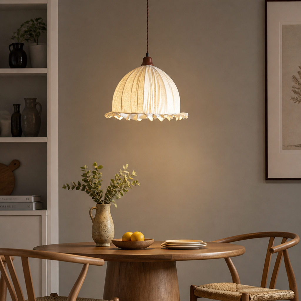 Scandinavian Fabric Pendant Light