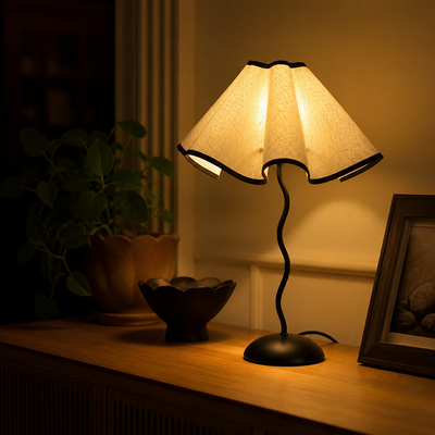 Scandinavian Fabric Petal Table Lamp