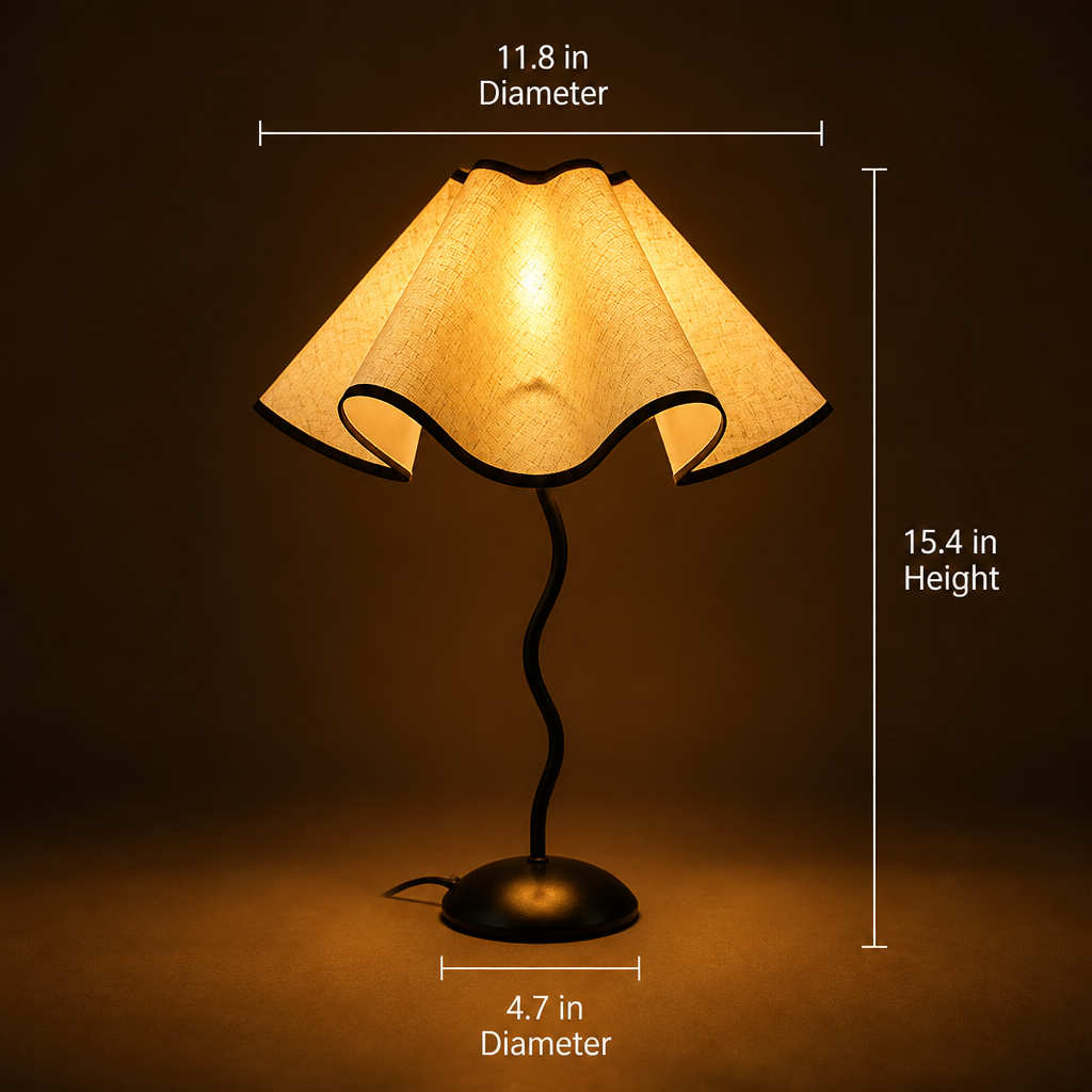Scandinavian Fabric Petal Table Lamp