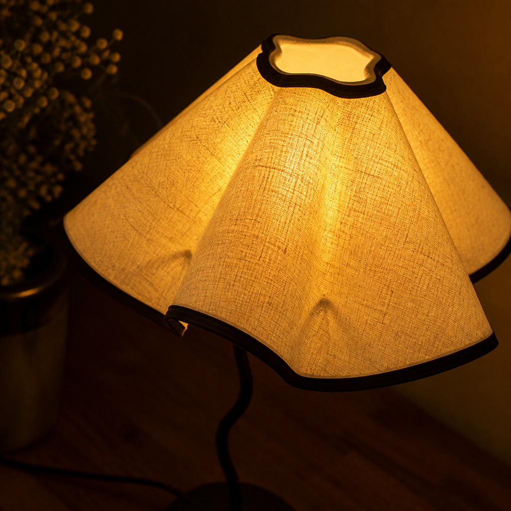 Scandinavian Fabric Petal Table Lamp