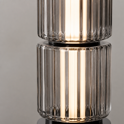 Scandinavian Glass & Aluminum LED Globe Floor Lamp
