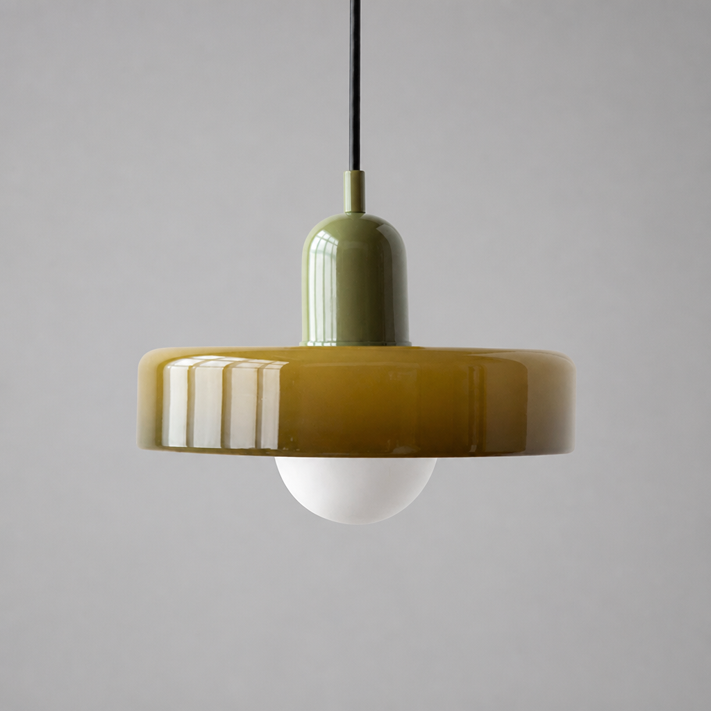 Scandinavian Glass Hand-Blown Pendant Light
