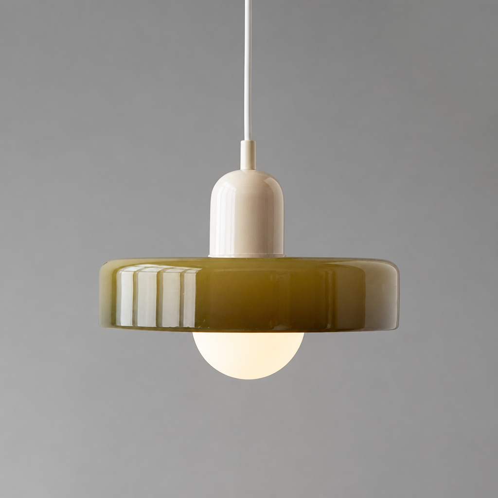 Scandinavian Glass Hand-Blown Pendant Light