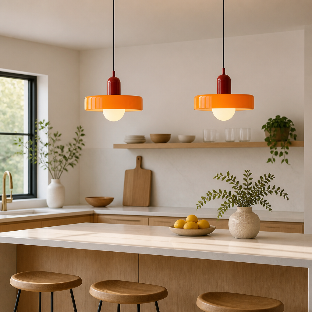 Scandinavian Glass Hand-Blown Pendant Light