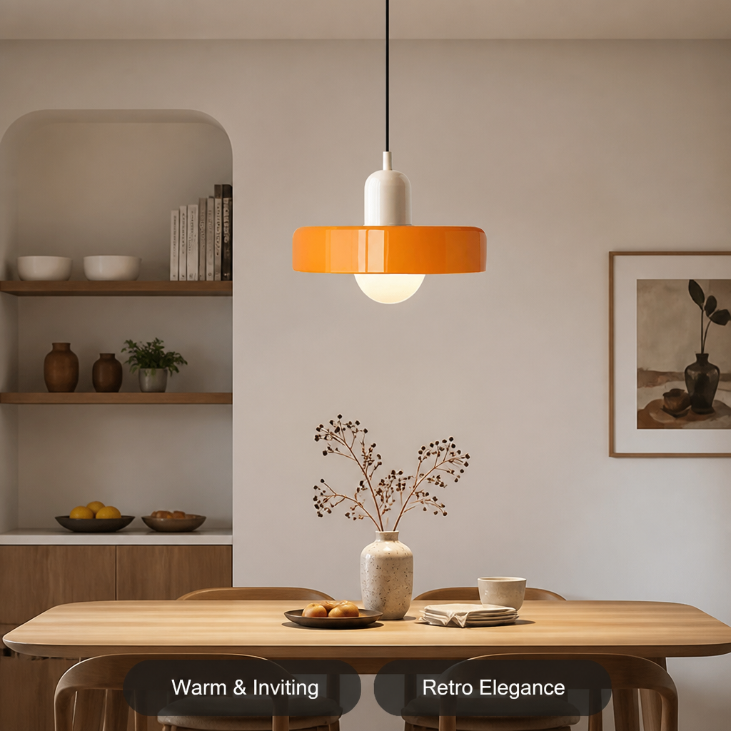 Scandinavian Glass Hand-Blown Pendant Light