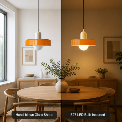 Scandinavian Glass Hand-Blown Pendant Light