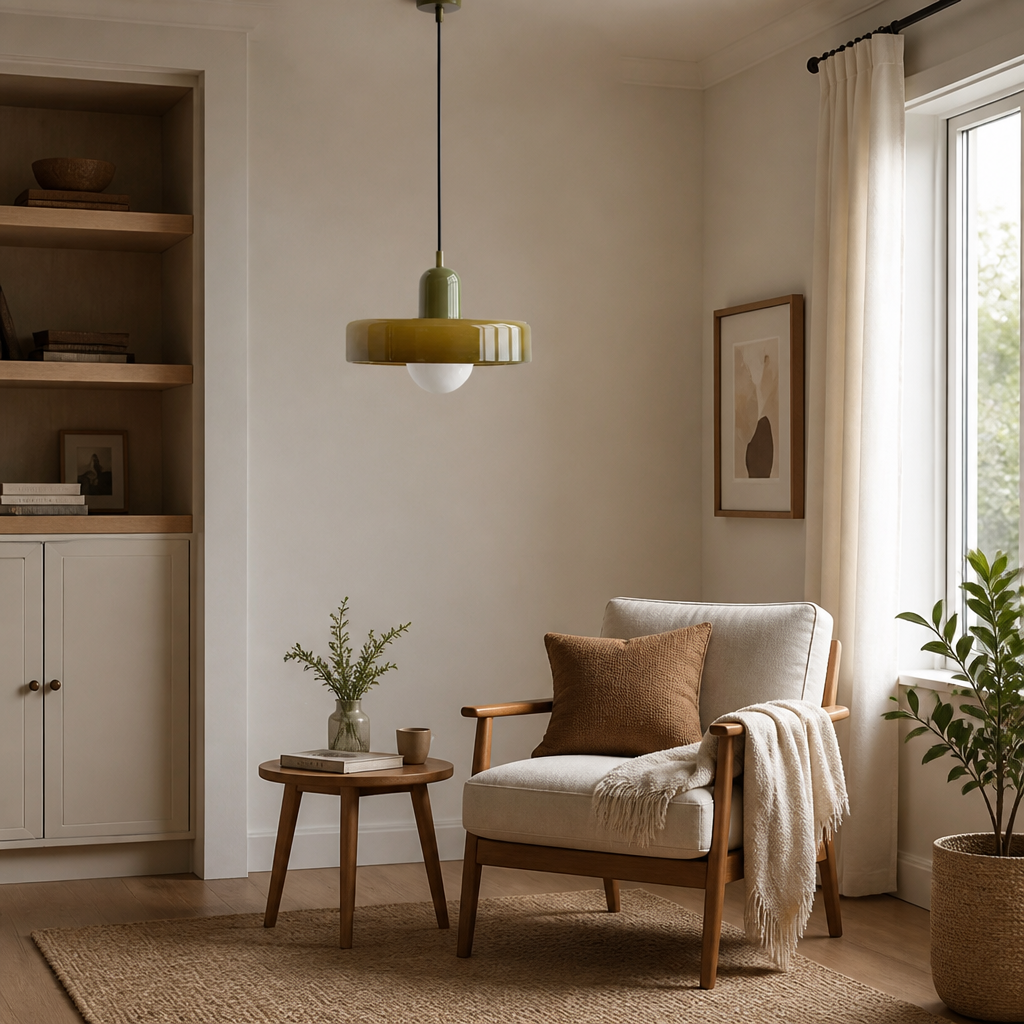 Scandinavian Glass Hand-Blown Pendant Light