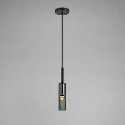 Scandinavian Glass & Iron Multi-Head Pendant Light