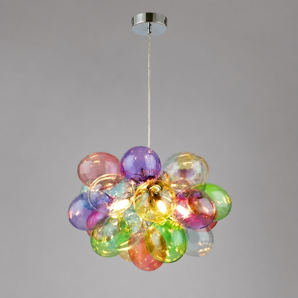 Scandinavian Glass LED Bubble Pendant Light