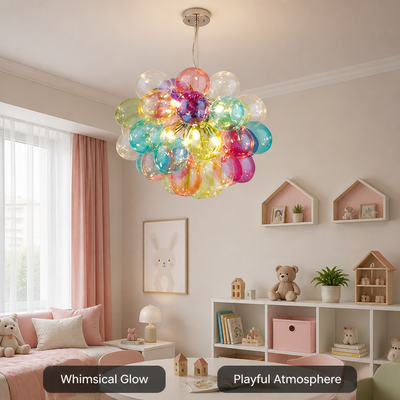 Scandinavian Glass LED Bubble Pendant Light