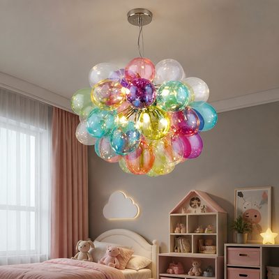 Scandinavian Glass LED Bubble Pendant Light