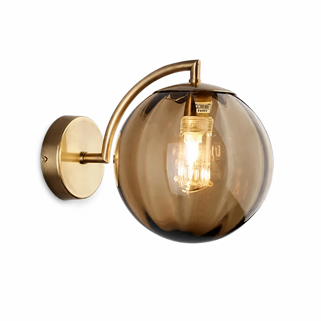 Scandinavian Glass LED Globe Wall Sconce
