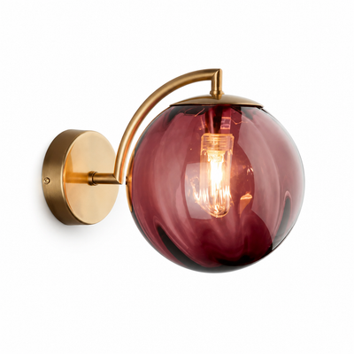 Scandinavian Glass LED Globe Wall Sconce