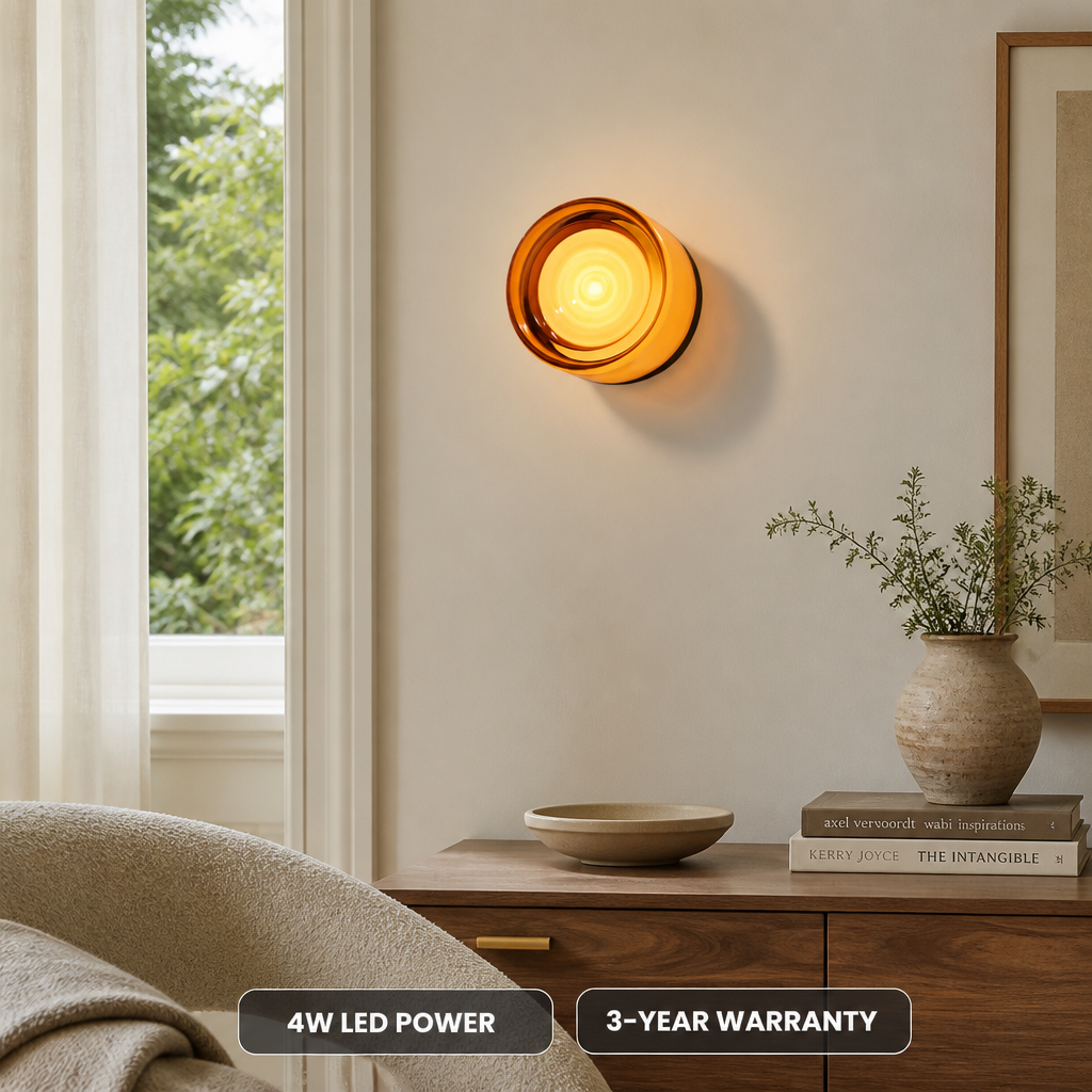 Scandinavian Glass LED Mini Wall Sconce