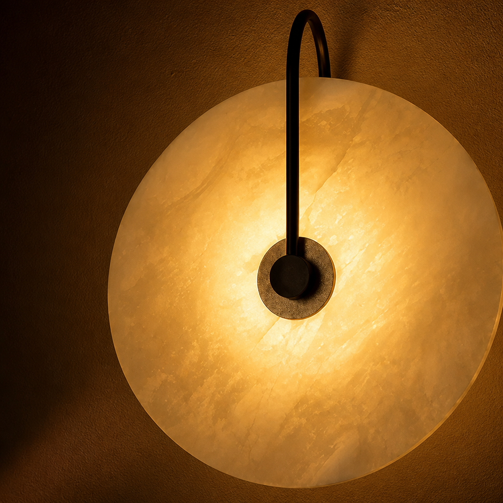 Scandinavian Glass LED Moon Wall Sconce