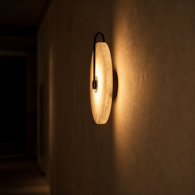 Scandinavian Glass LED Moon Wall Sconce