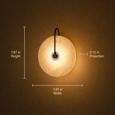 Scandinavian Glass LED Moon Wall Sconce