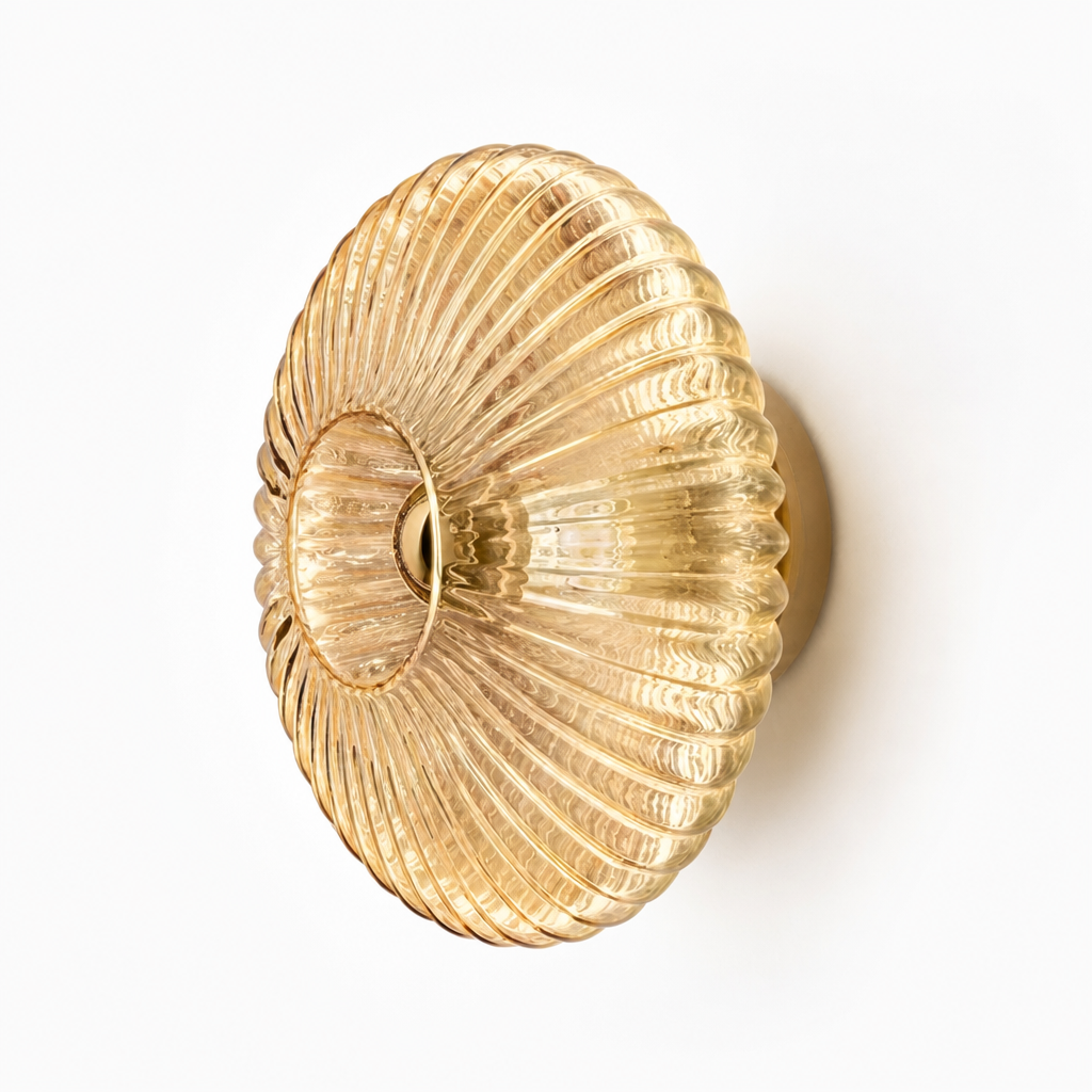 Scandinavian Glass LED Round Wall Sconce