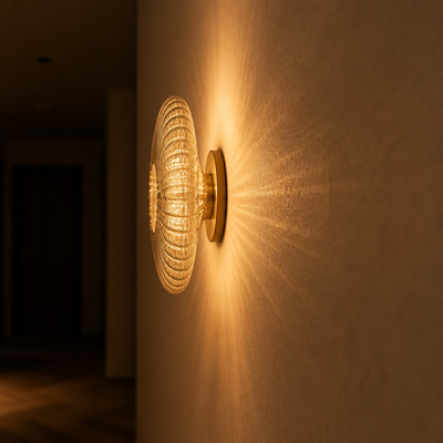 Scandinavian Glass LED Round Wall Sconce