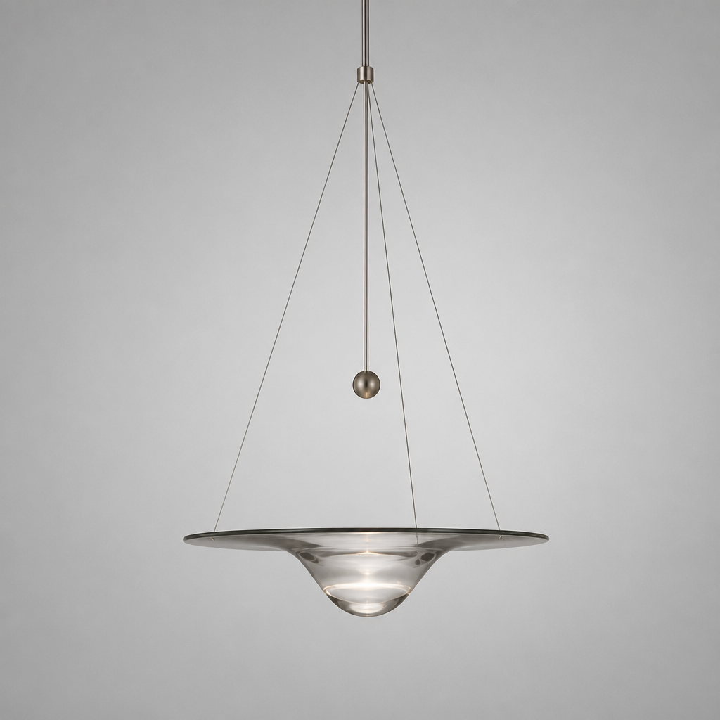 Scandinavian Glass LED Water Droplet Pendant Light