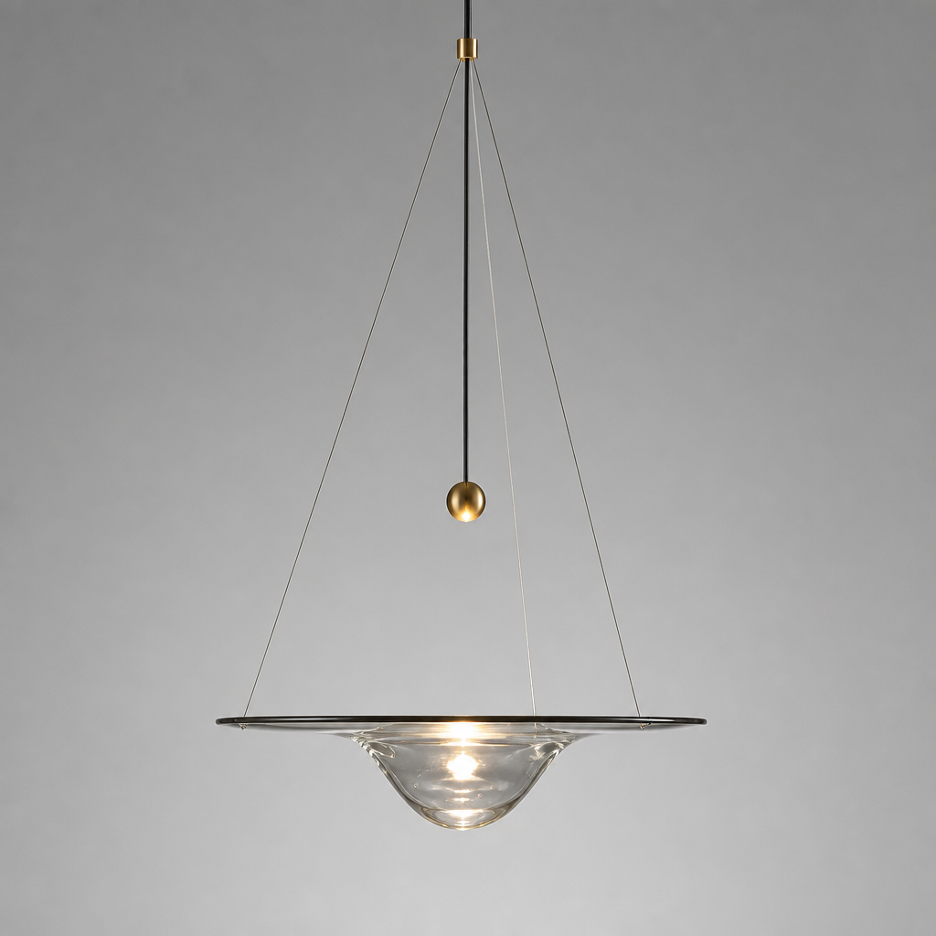 Scandinavian Glass LED Water Droplet Pendant Light