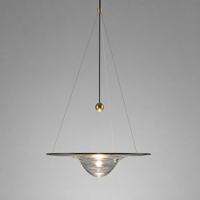 Scandinavian Glass LED Water Droplet Pendant Light