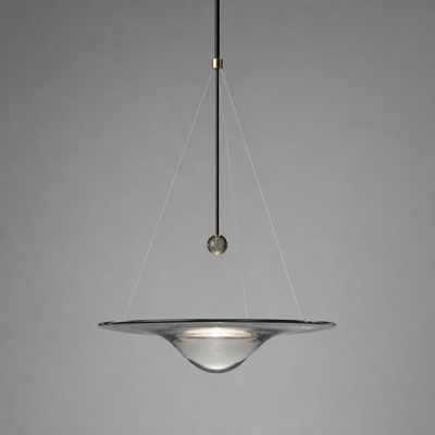 Scandinavian Glass LED Water Droplet Pendant Light