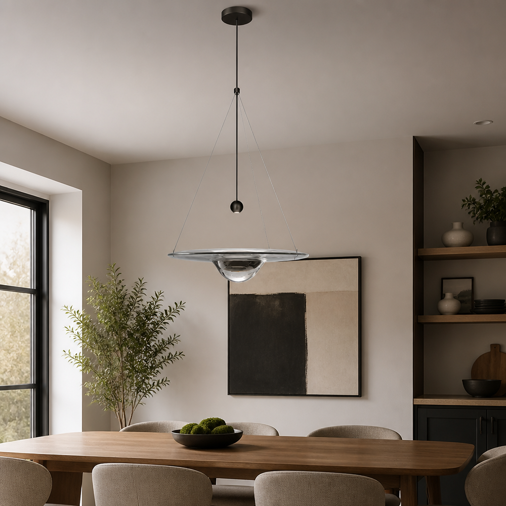 Scandinavian Glass LED Water Droplet Pendant Light