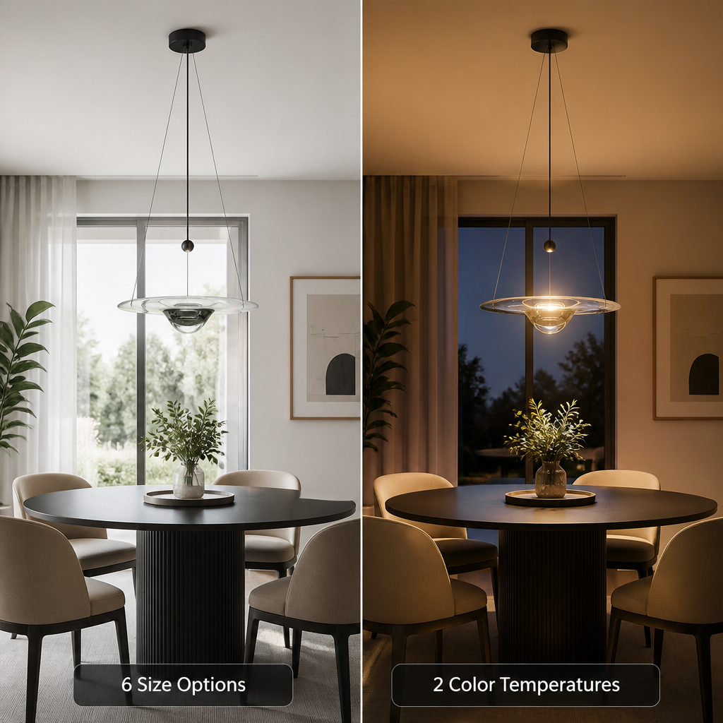 Scandinavian Glass LED Water Droplet Pendant Light