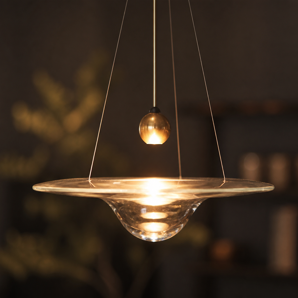 Scandinavian Glass LED Water Droplet Pendant Light