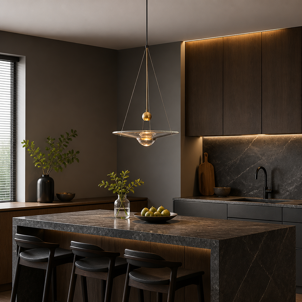 Scandinavian Glass LED Water Droplet Pendant Light