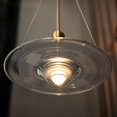 Scandinavian Glass LED Water Droplet Pendant Light