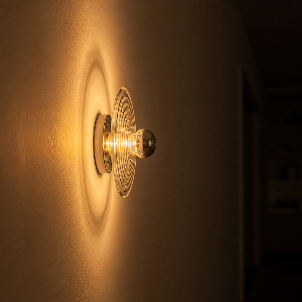 Scandinavian Glass LED Water Ripple Wall Sconce
