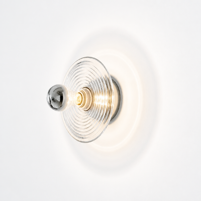 Scandinavian Glass LED Water Ripple Wall Sconce