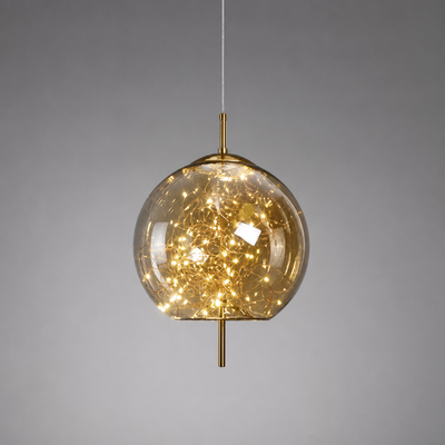 Scandinavian Glass & Metal LED Star Pendant Light