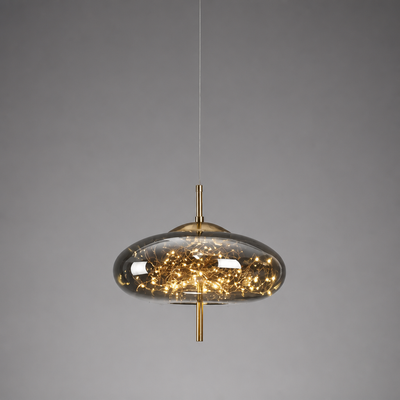 Scandinavian Glass & Metal LED Star Pendant Light