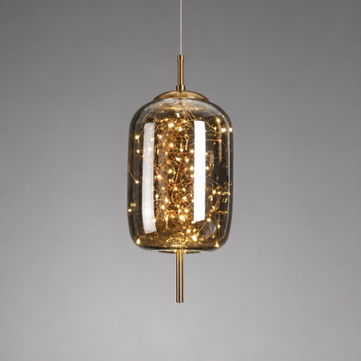 Scandinavian Glass & Metal LED Star Pendant Light