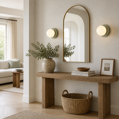 Scandinavian Glass Orb Wall Sconce