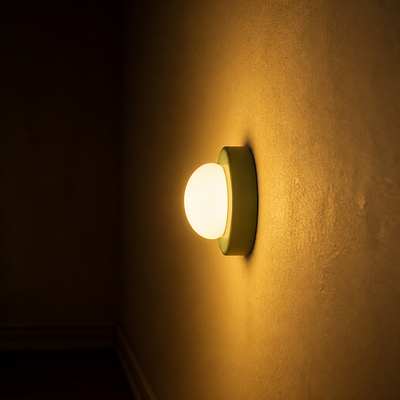 Scandinavian Glass Orb Wall Sconce