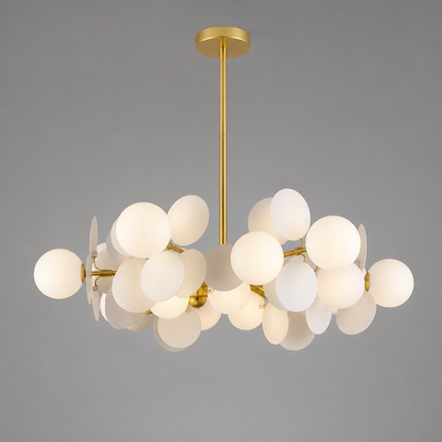 Scandinavian Glass Petal Pendant Light