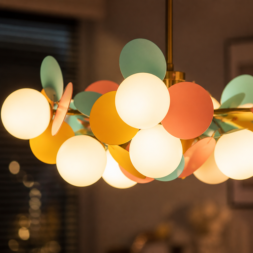 Scandinavian Glass Petal Pendant Light